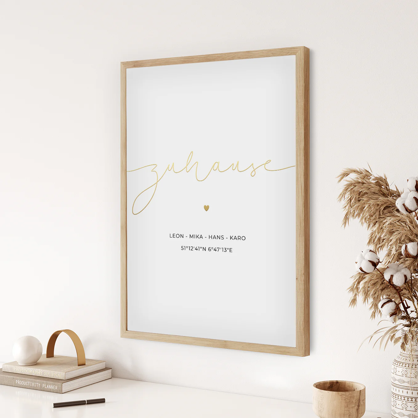 Affiche "Votre maison" avec feuille d'or - Image 3