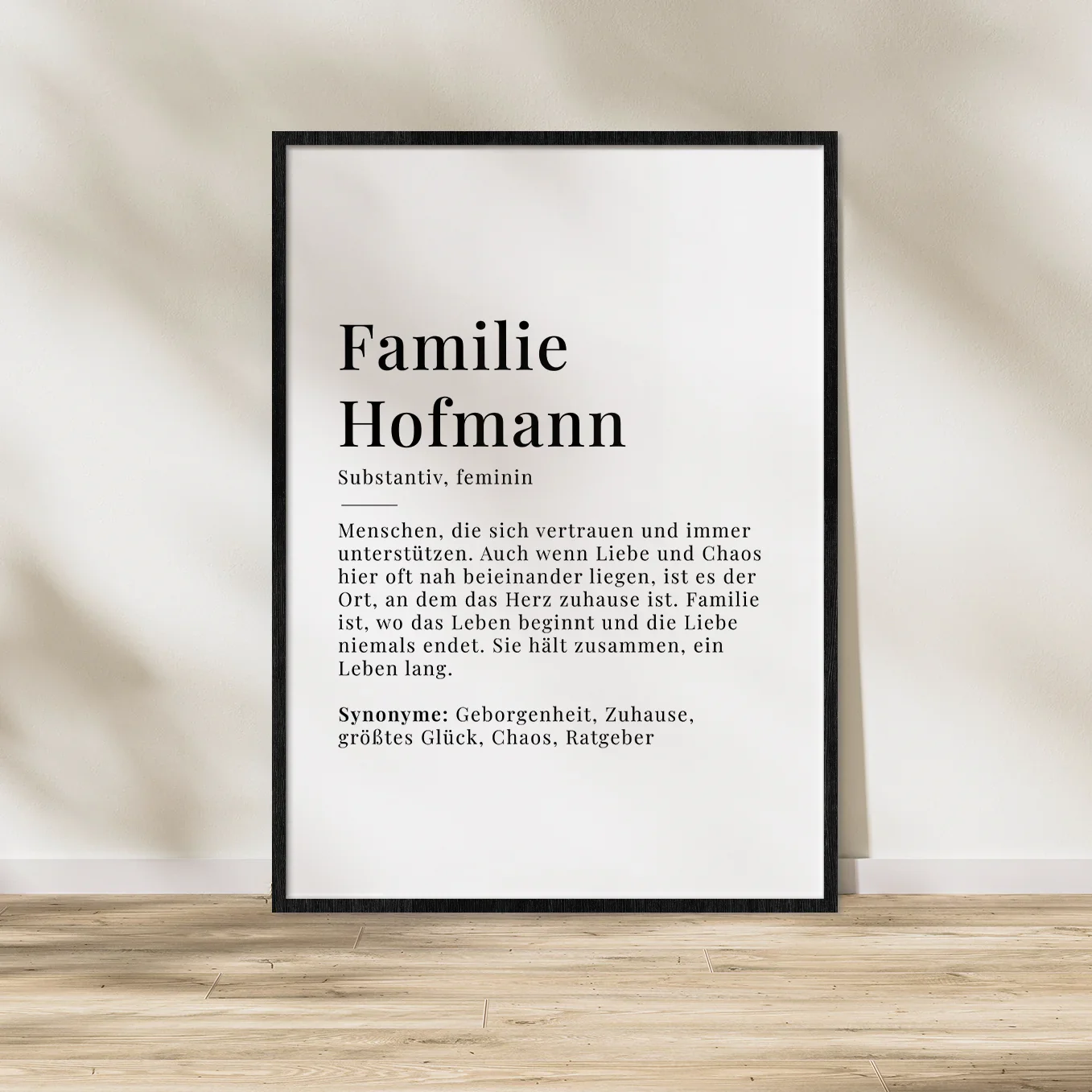Affiche "Définition de la famille"