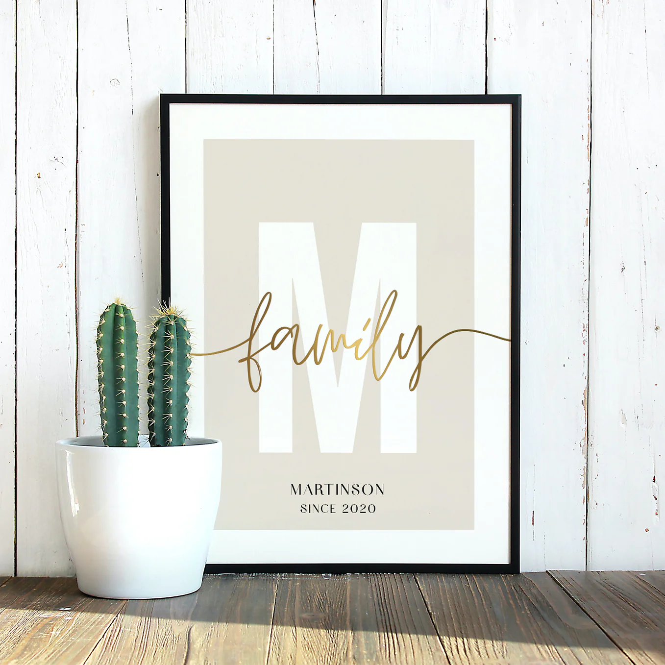 Affiche "Lettre de famille" avec écriture dorée - Image 2