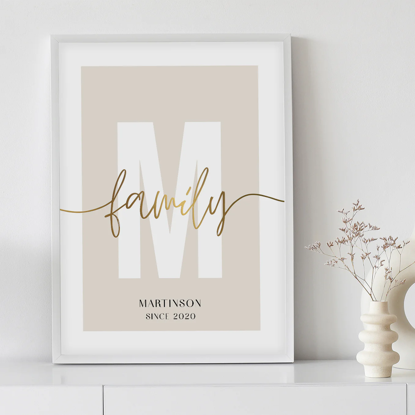 Affiche "Lettre de famille" avec écriture dorée - Image 5