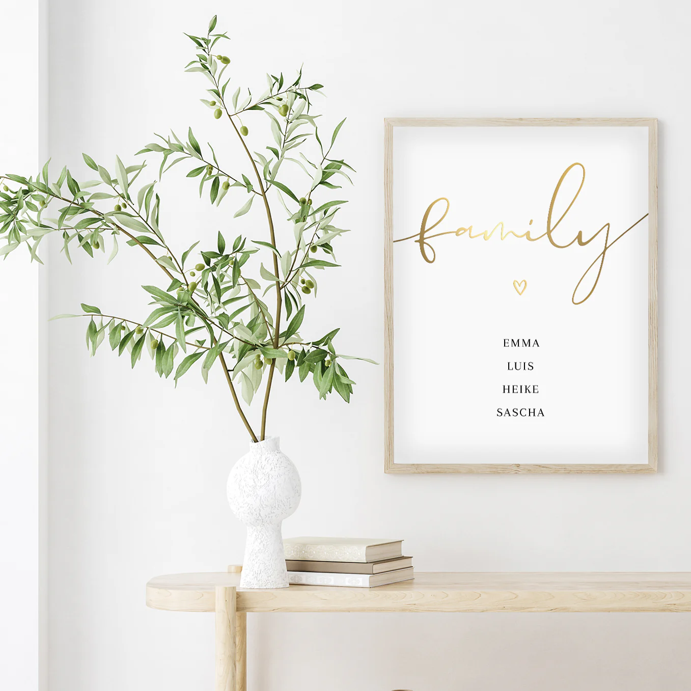 Affiche "Famille" avec écriture dorée - Image 3