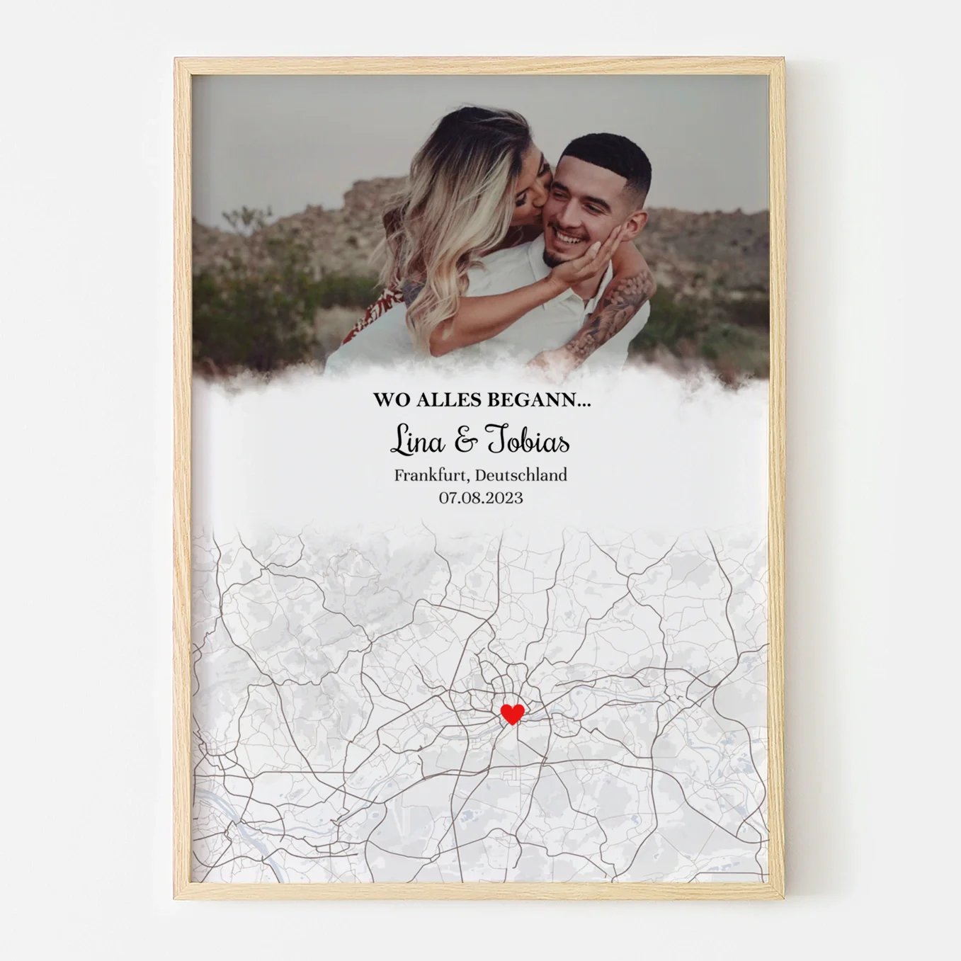 Poster "Karte und Foto"