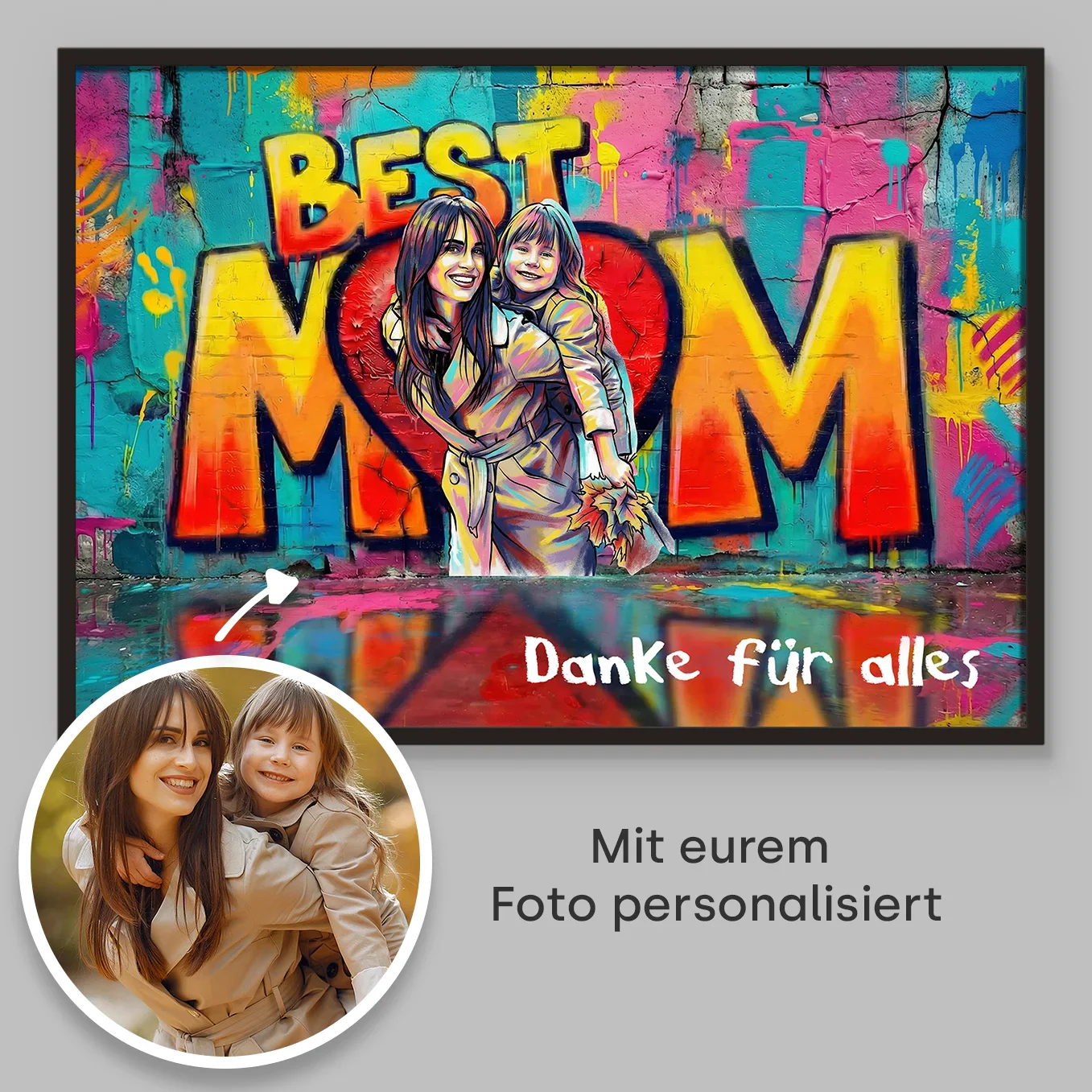Poster personnalisé "Love Maman"