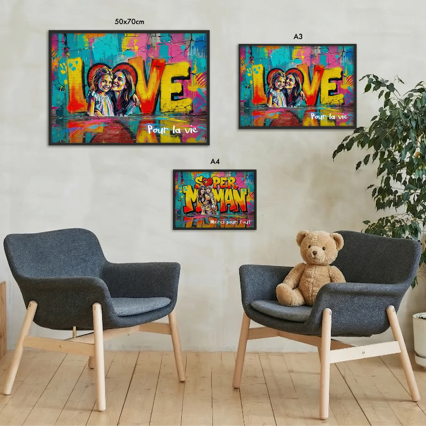 Poster personnalisé "Love Maman" - Image 19