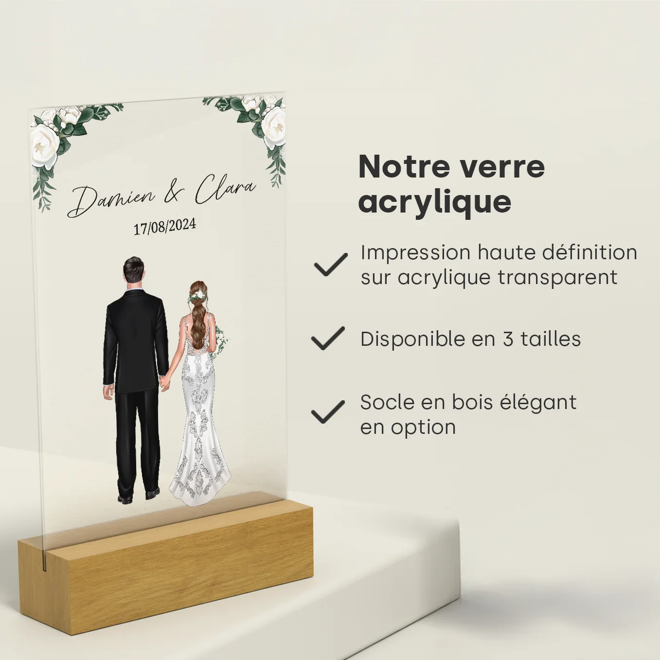 Présentoir en acrylique personnalisé « Les mariés » - Image 19
