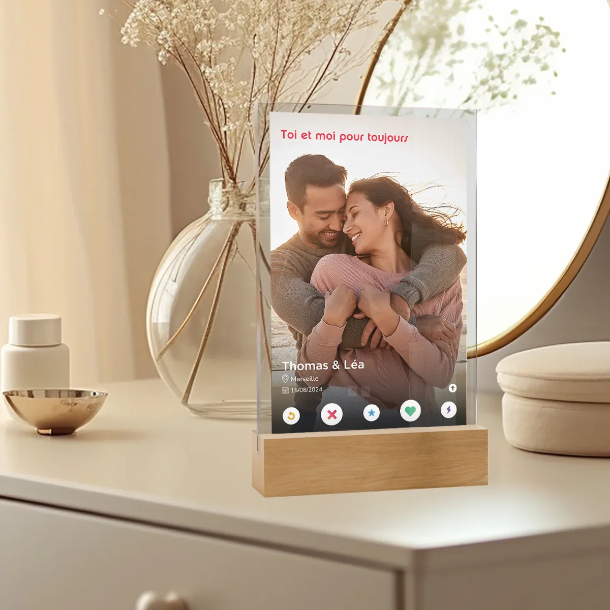 Cadre personnalisé en acrylique « Application de rencontres » - Image 13