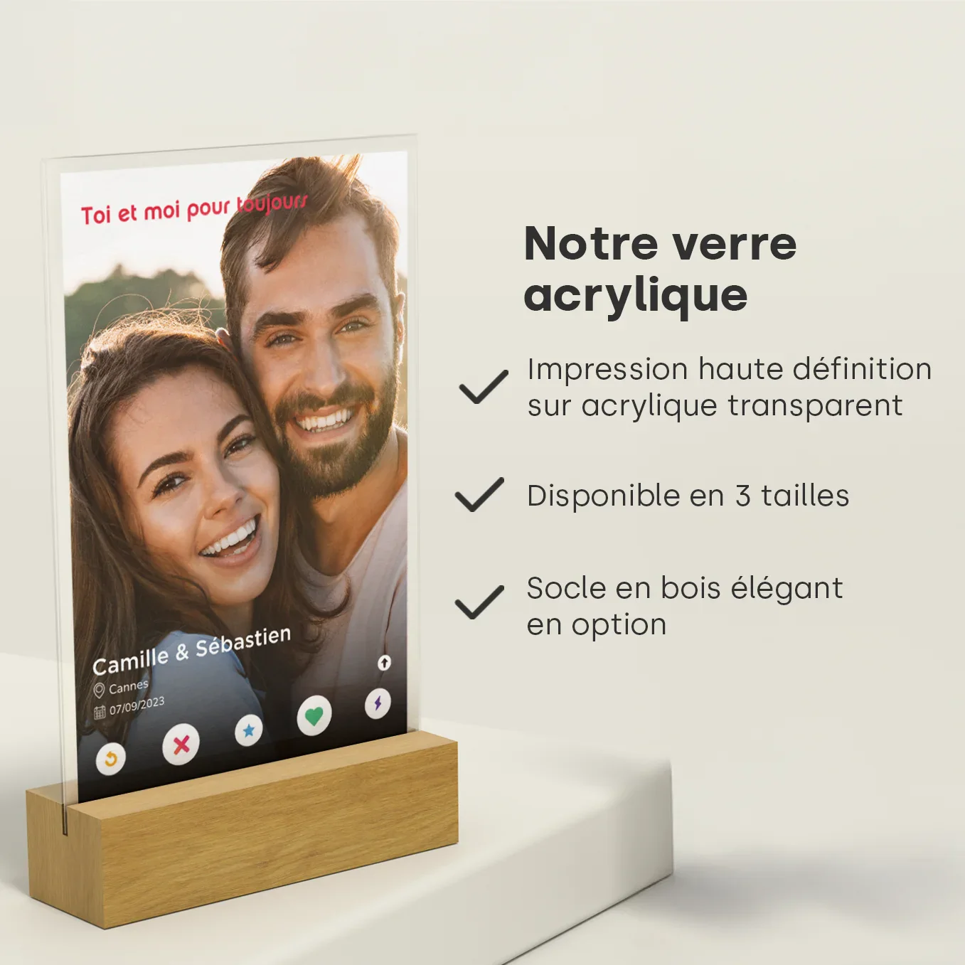 Cadre personnalisé en acrylique « Application de rencontres » - Image 19