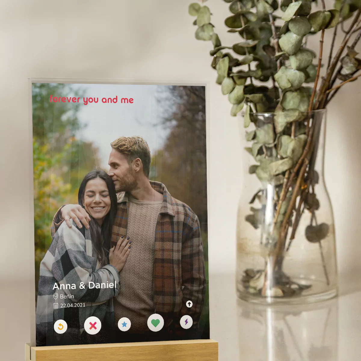 Cadre personnalisé en acrylique « Application de rencontres » - Image 3