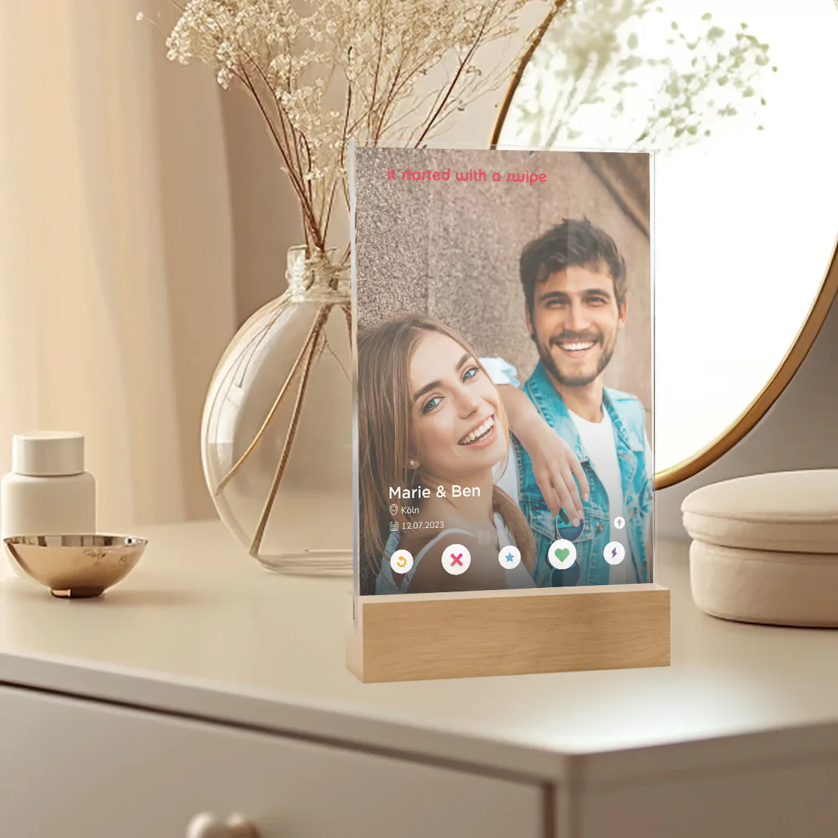 Cadre personnalisé en acrylique « Application de rencontres » - Image 6