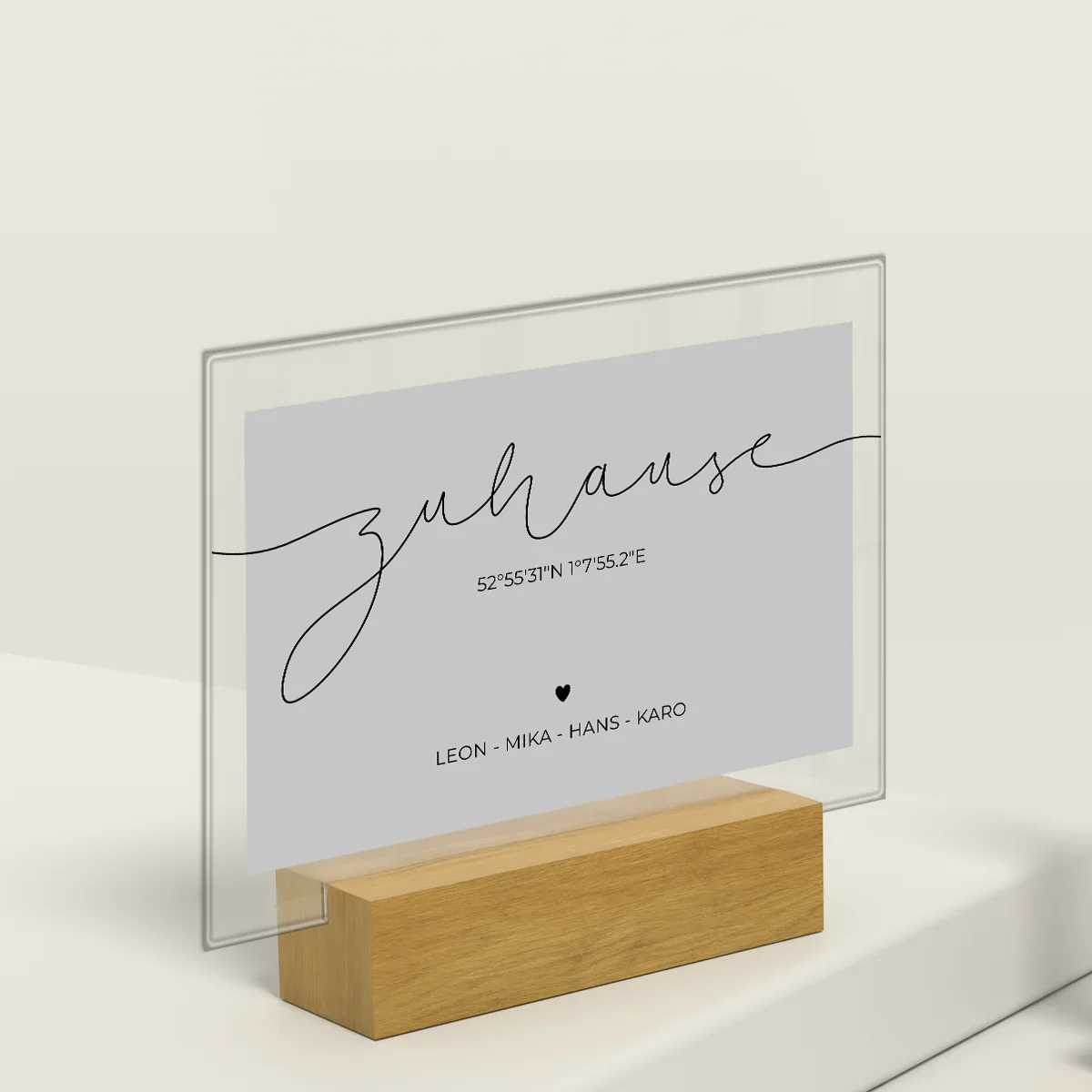 Présentoir en verre acrylique personnalisé « Coordonnées de la maison » - Image 5