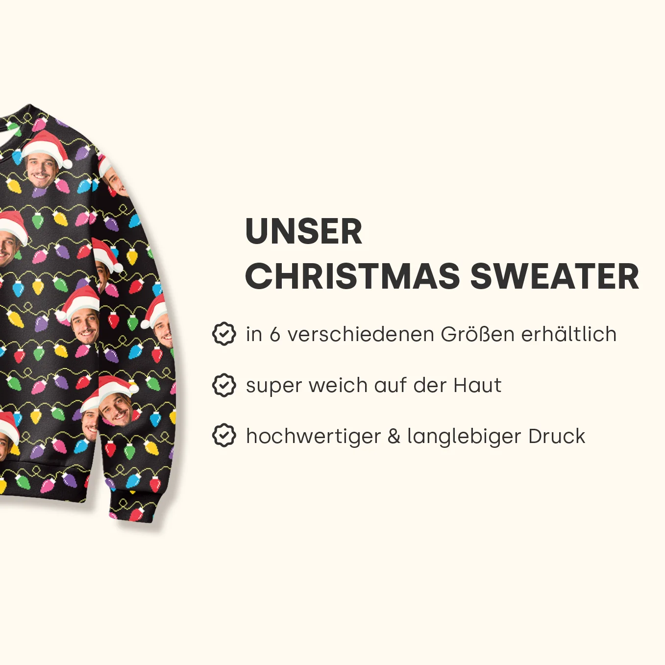 Pull de Noël moche personnalisé « Votre photo » - Image 5