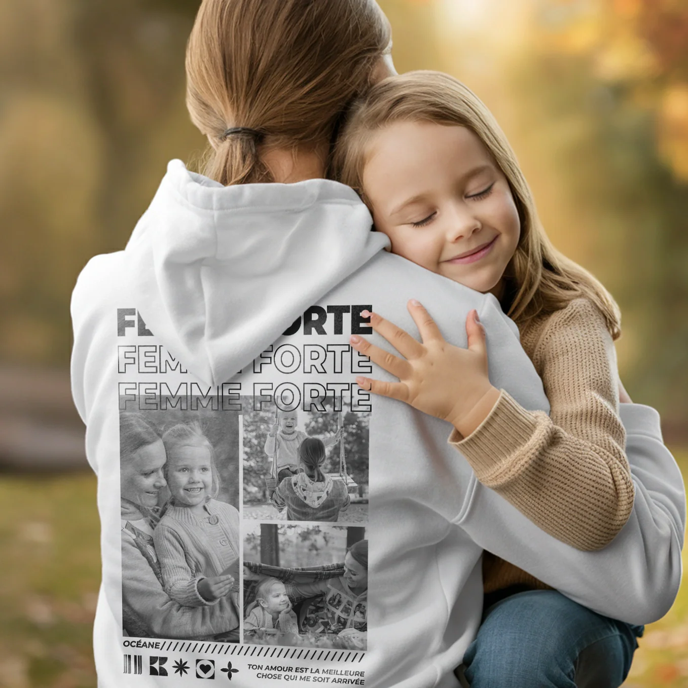 Sweat à capuche personnalisé avec photos « Maman » - Image 13