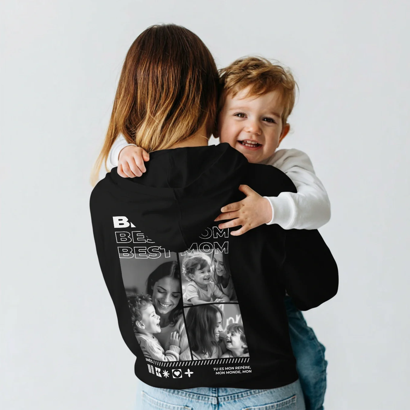 Sweat à capuche personnalisé avec photos « Maman » - Image 15