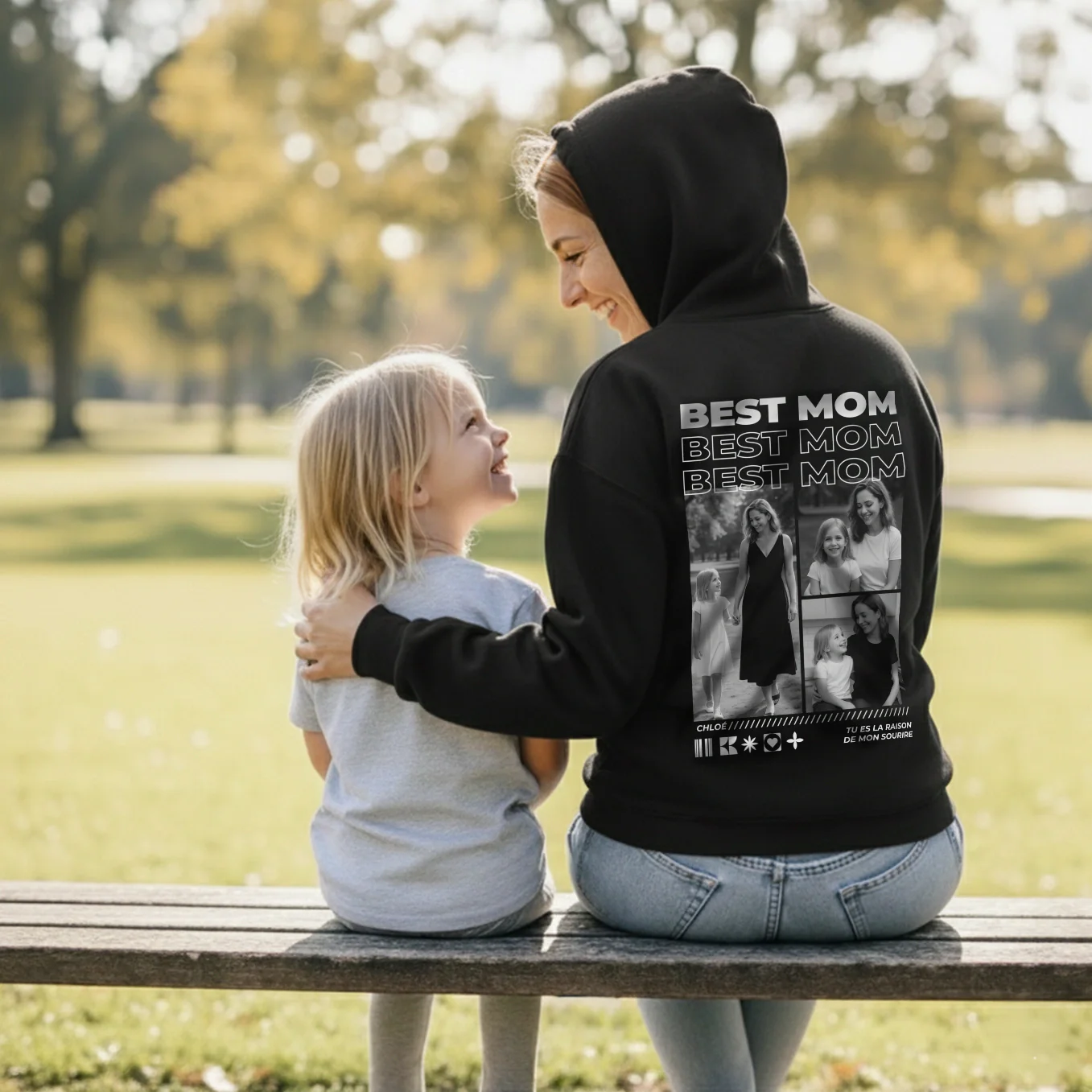 Sweat à capuche personnalisé avec photos « Maman » - Image 16