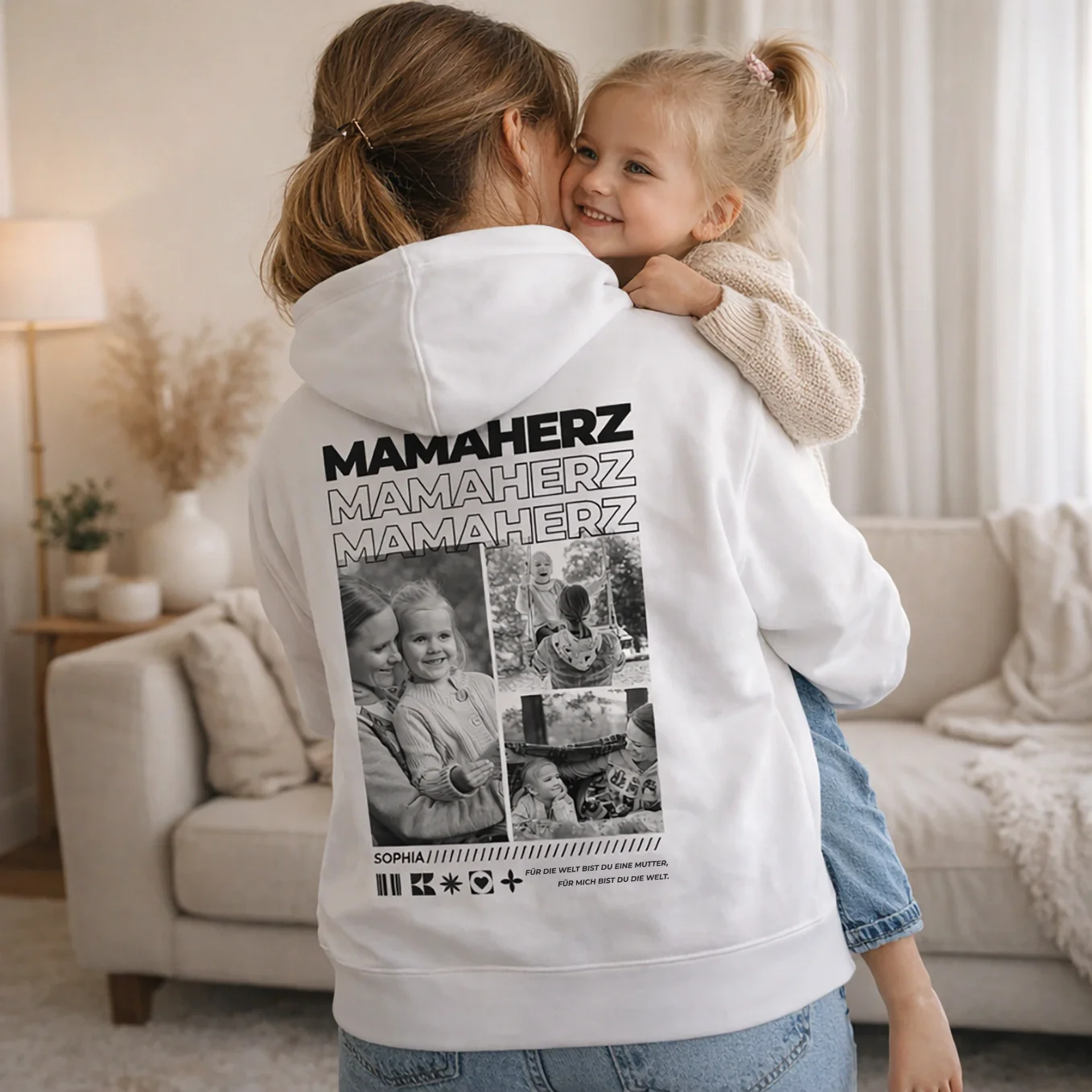 Sweat à capuche personnalisé avec photos « Maman » - Image 7