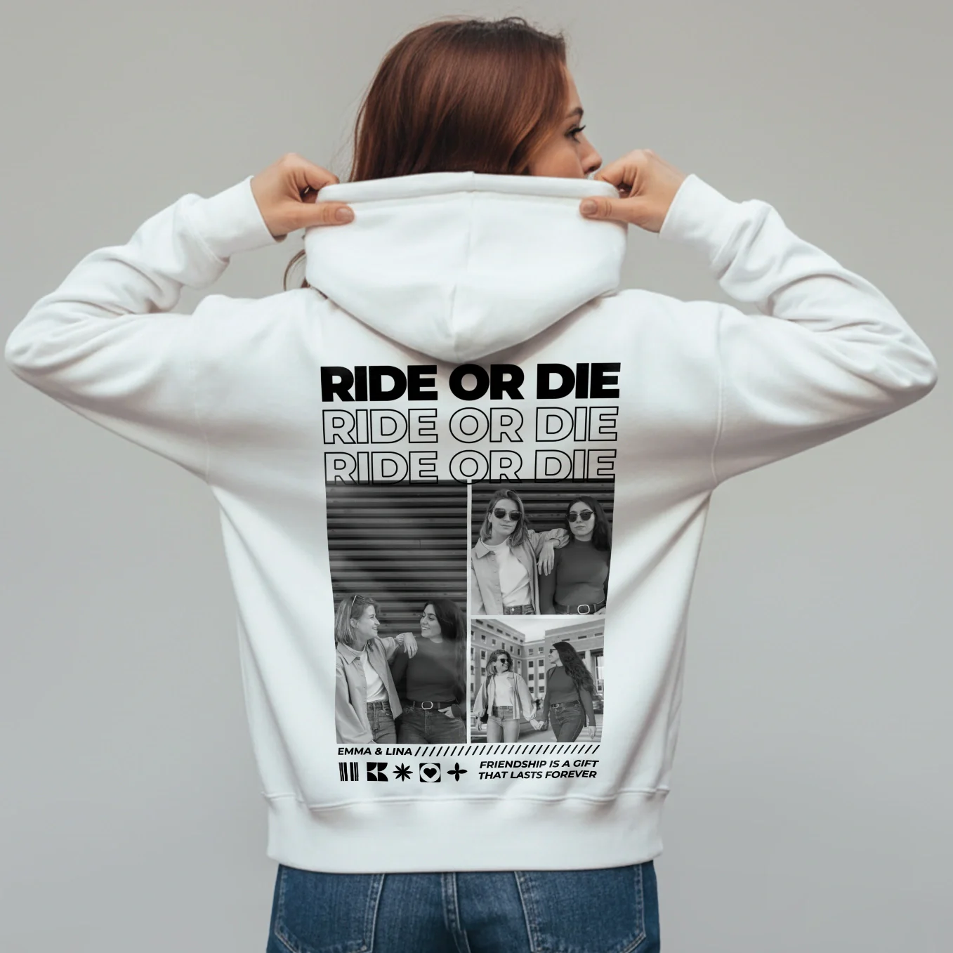 Sweat à capuche Personnalisé « Besties » - Image 10
