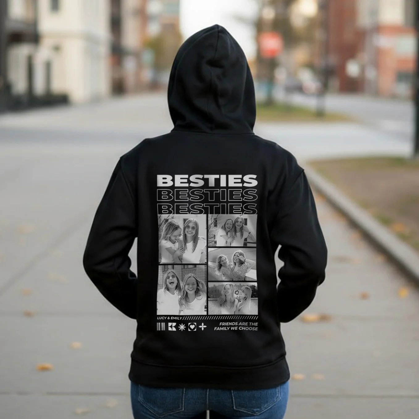 Sweat à capuche Personnalisé « Besties » - Image 12