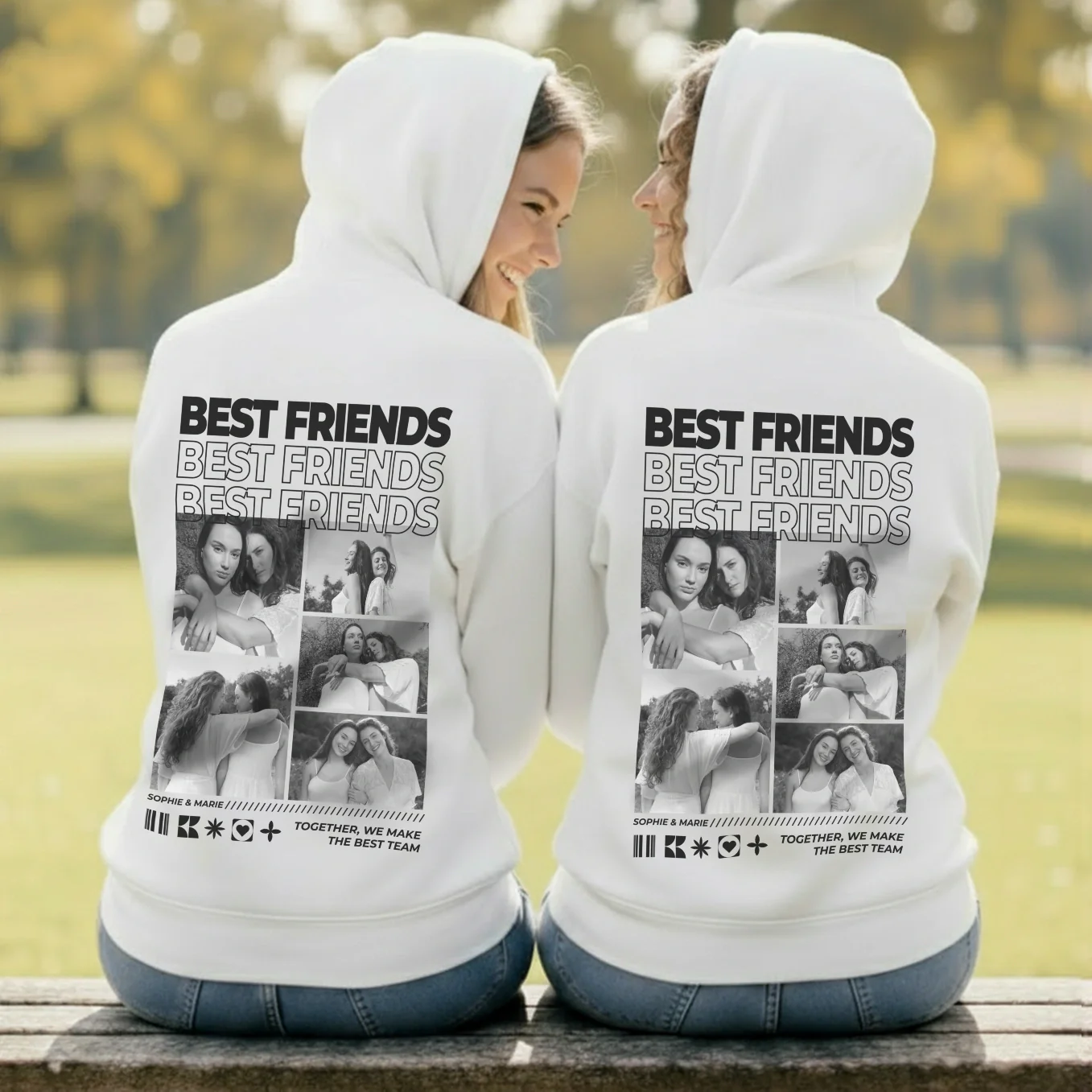 Sweat à capuche Personnalisé « Besties » - Image 13