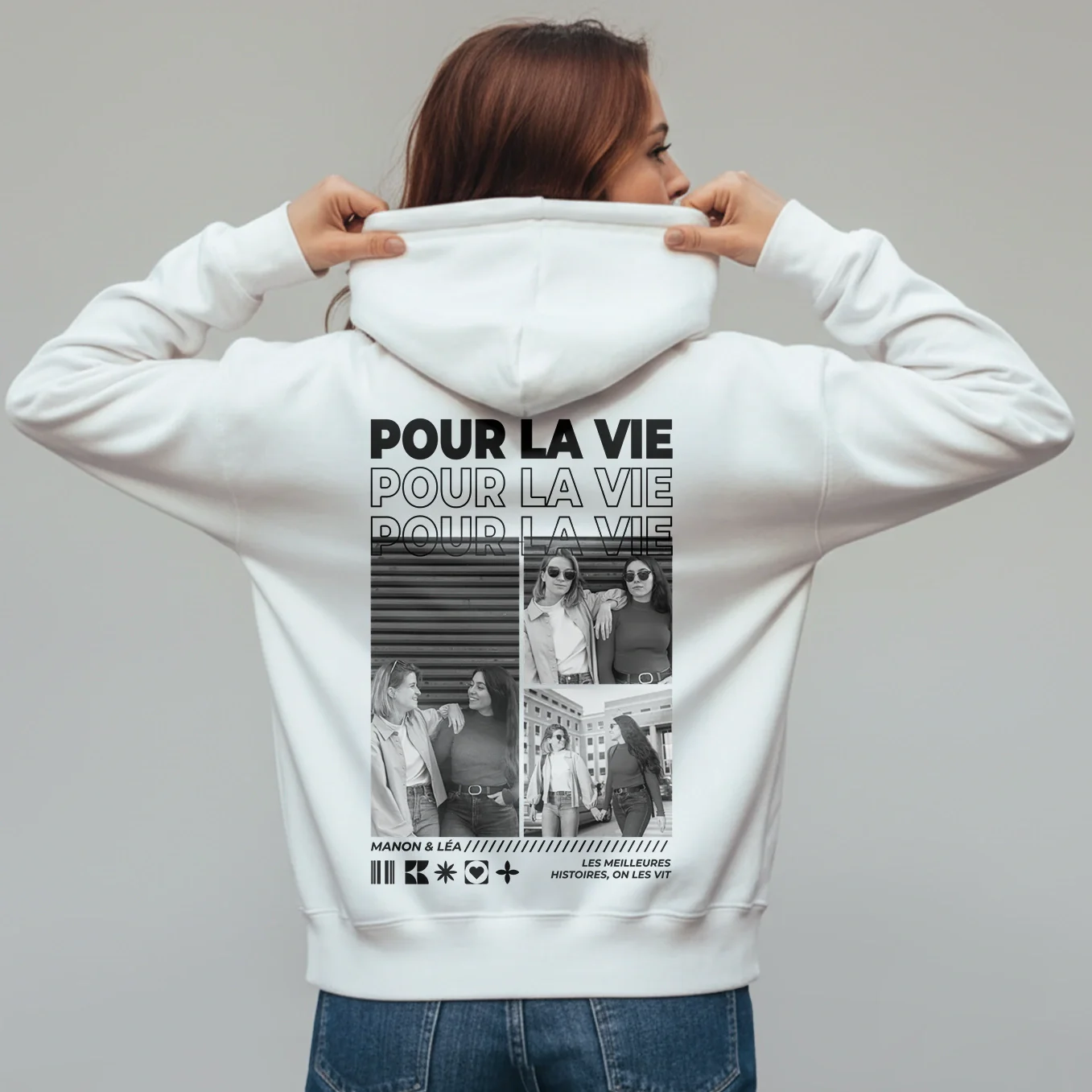 Sweat à capuche Personnalisé « Besties » - Image 22