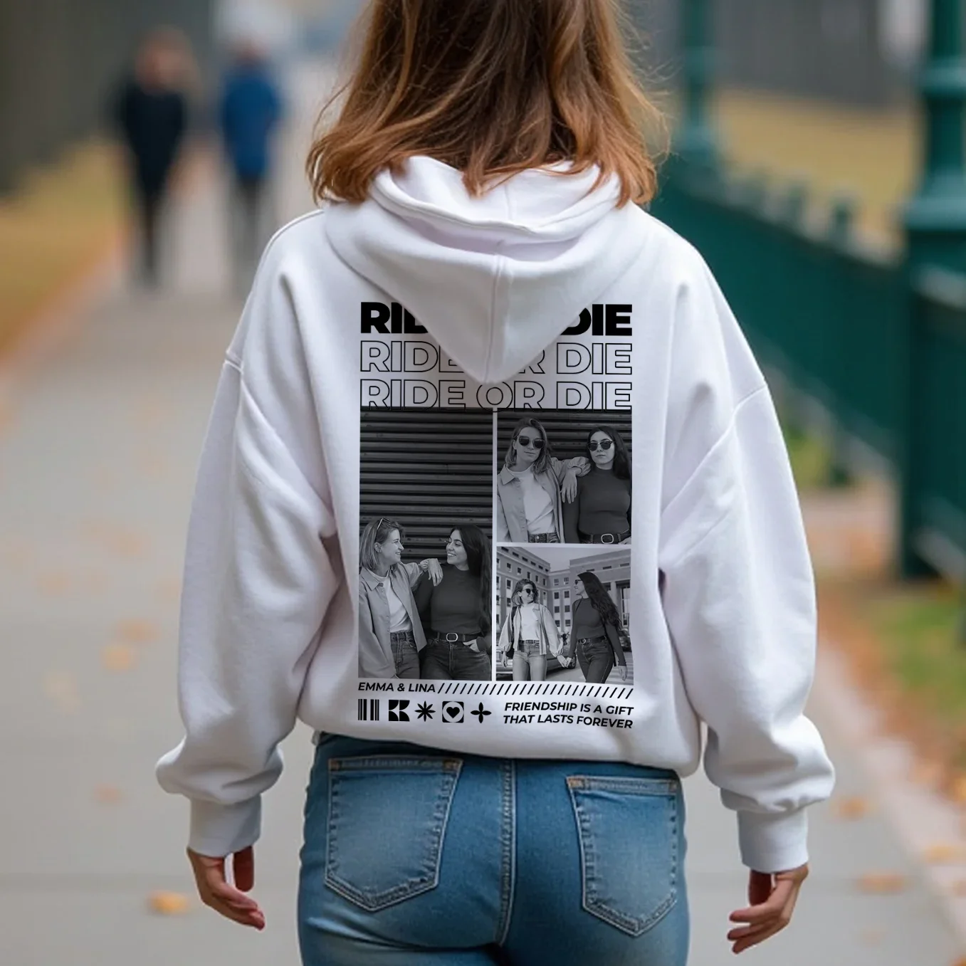 Sweat à capuche Personnalisé « Besties » - Image 8