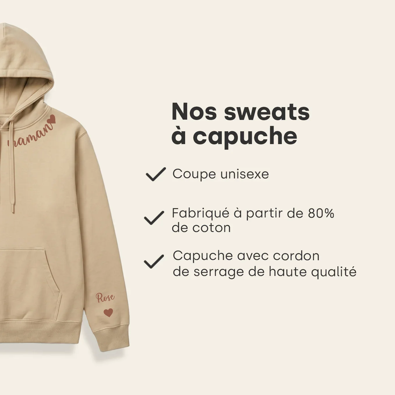 Sweat à Capuche Personnalisé "Chère Maman" - Image 10