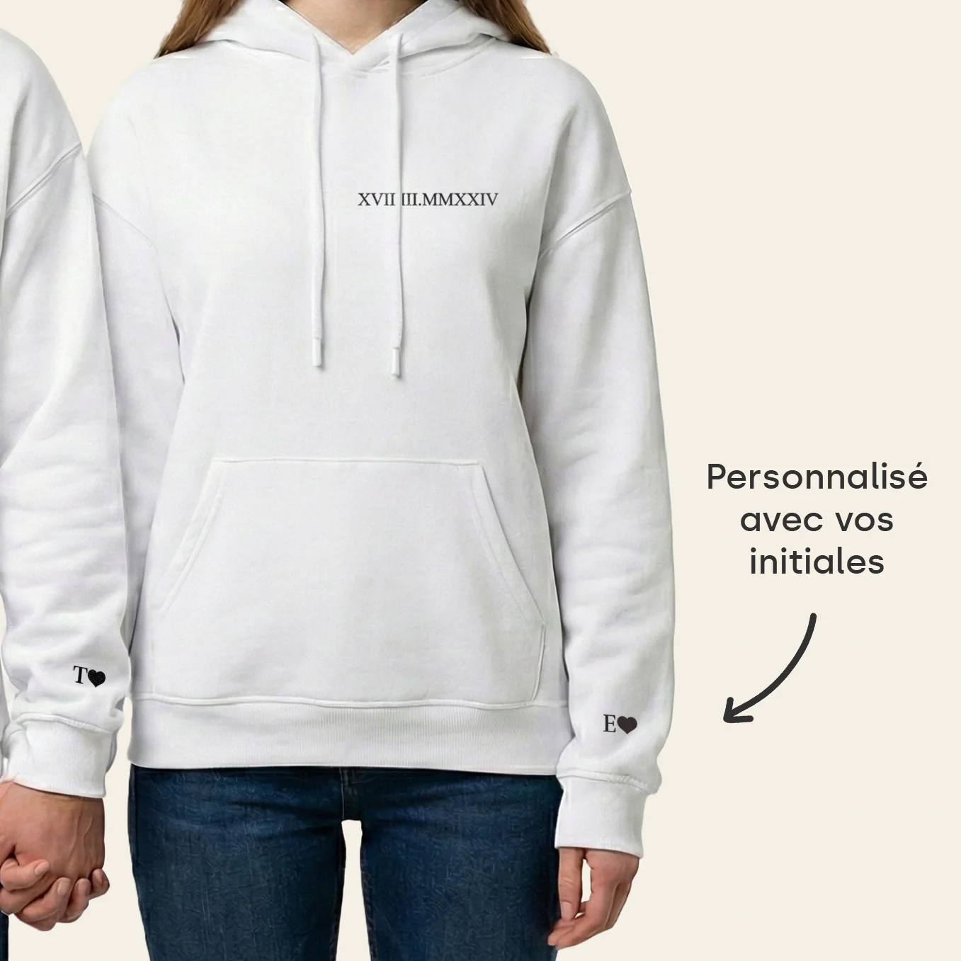 Sweat à capuche personnalisé « Date romaine » - Image 20