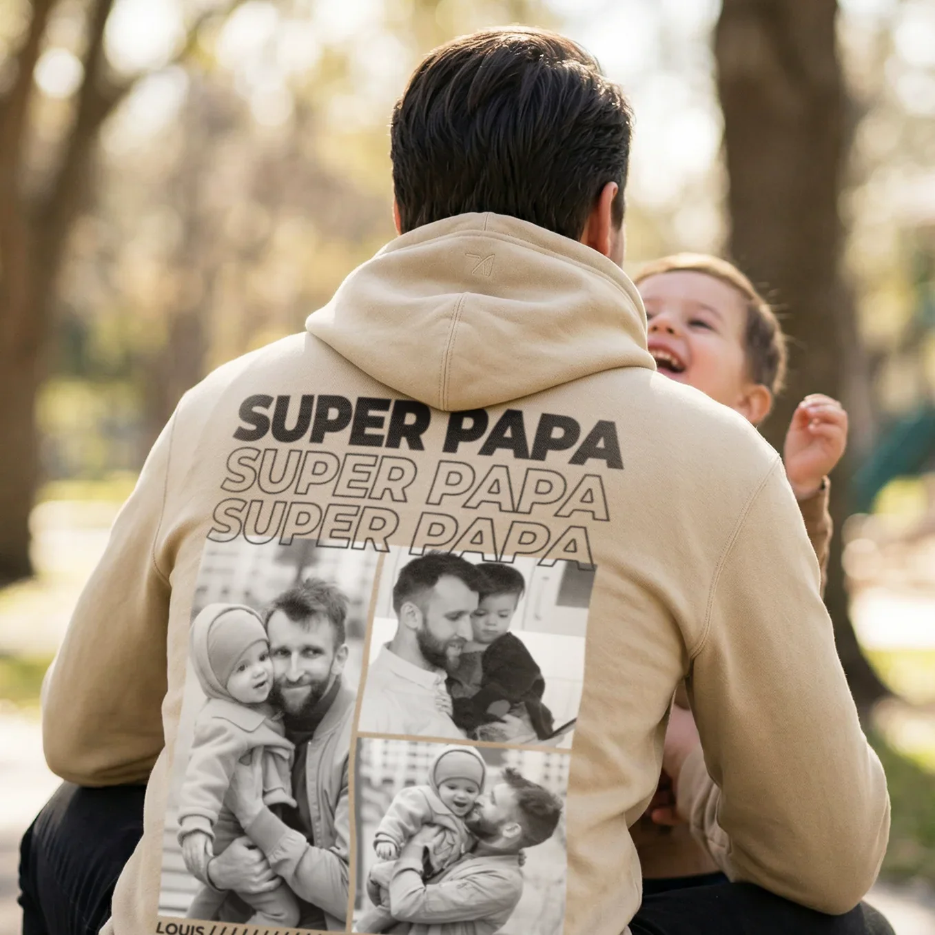 Sweat à Capuche Personnalisé « Papa » avec Photos - Image 18