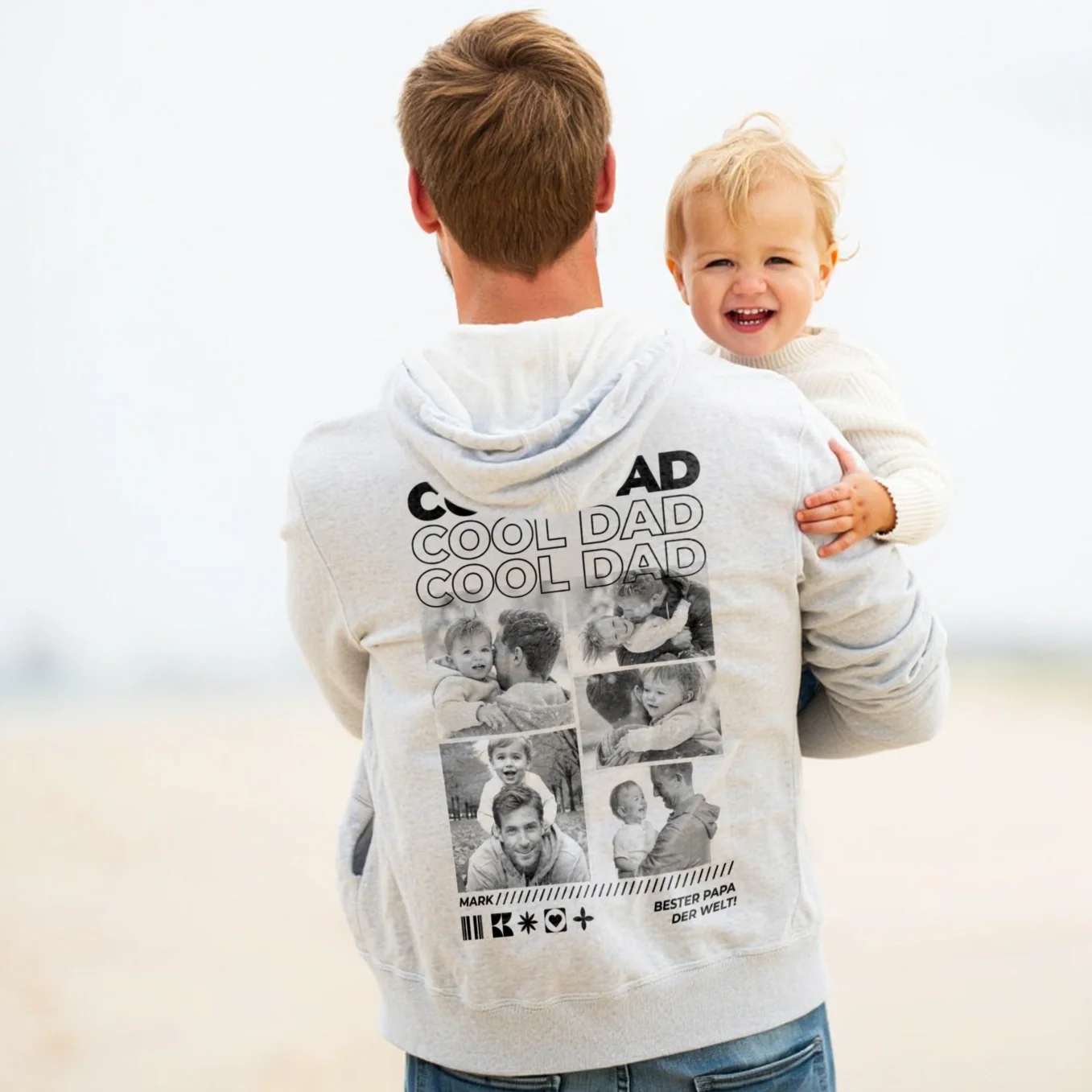 Sweat à Capuche Personnalisé « Papa » avec Photos - Image 6
