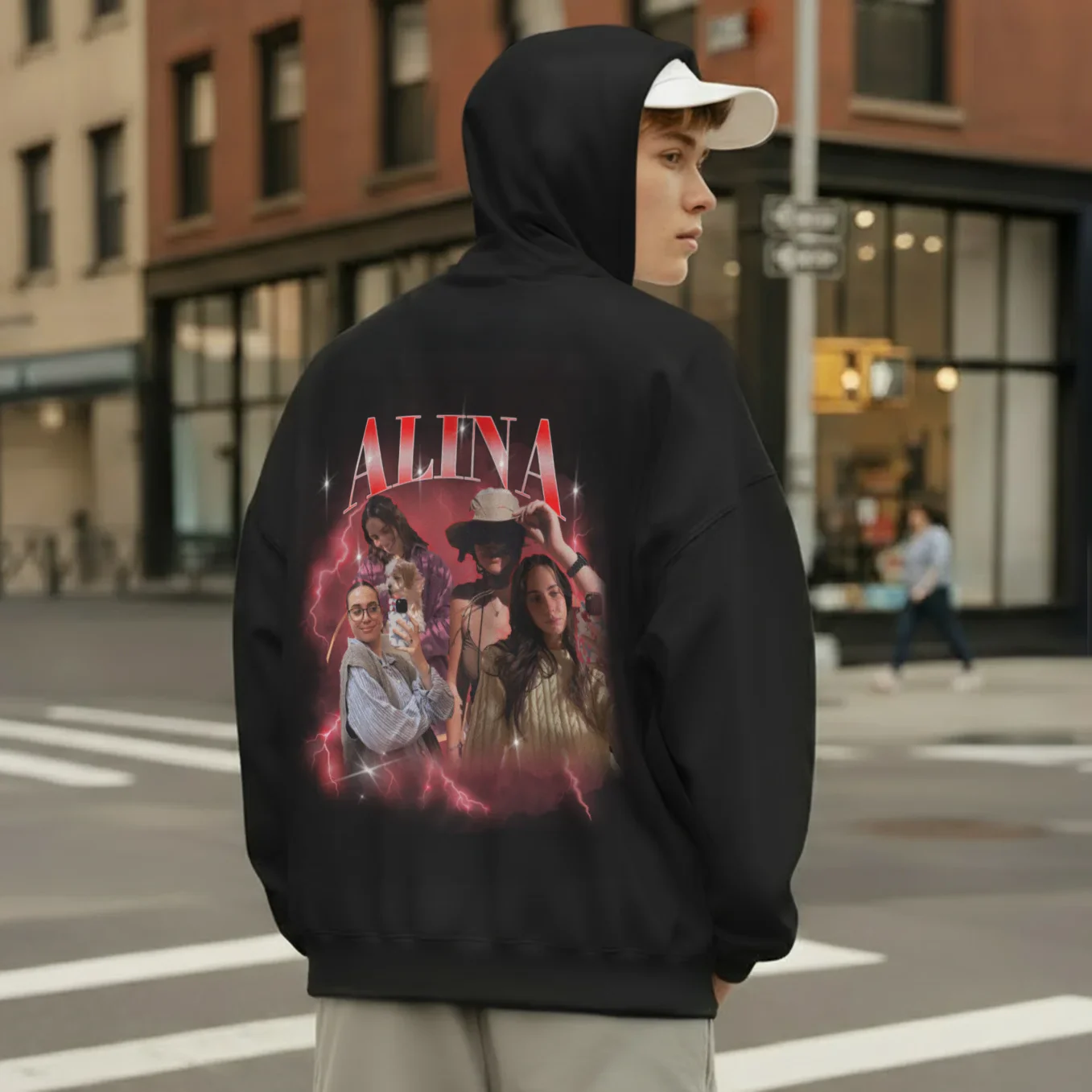 Sweat à capuche personnalisé « Vintage Bootleg » - Image 4