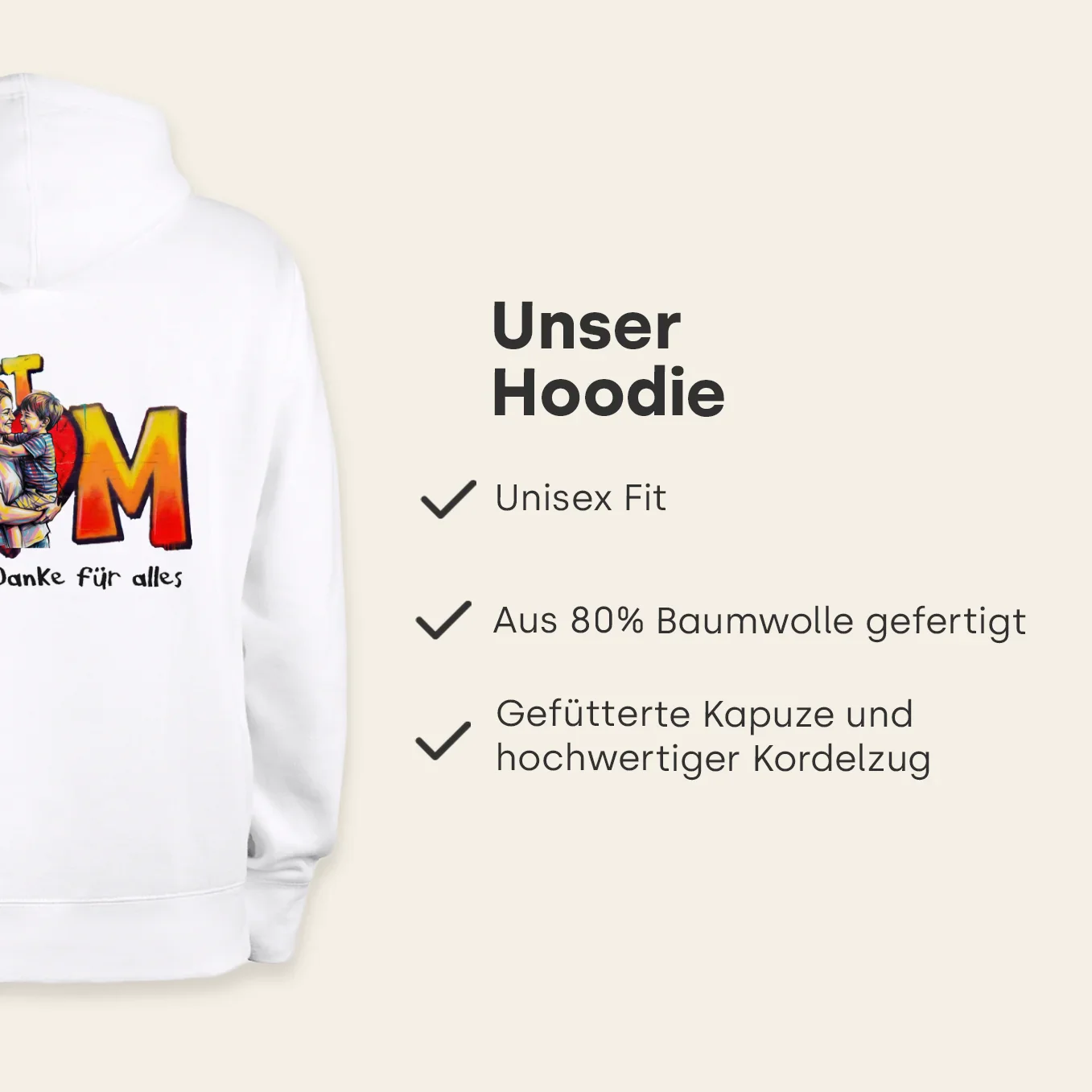 Sweat à capuche personnalisé "Love Maman" - Image 10