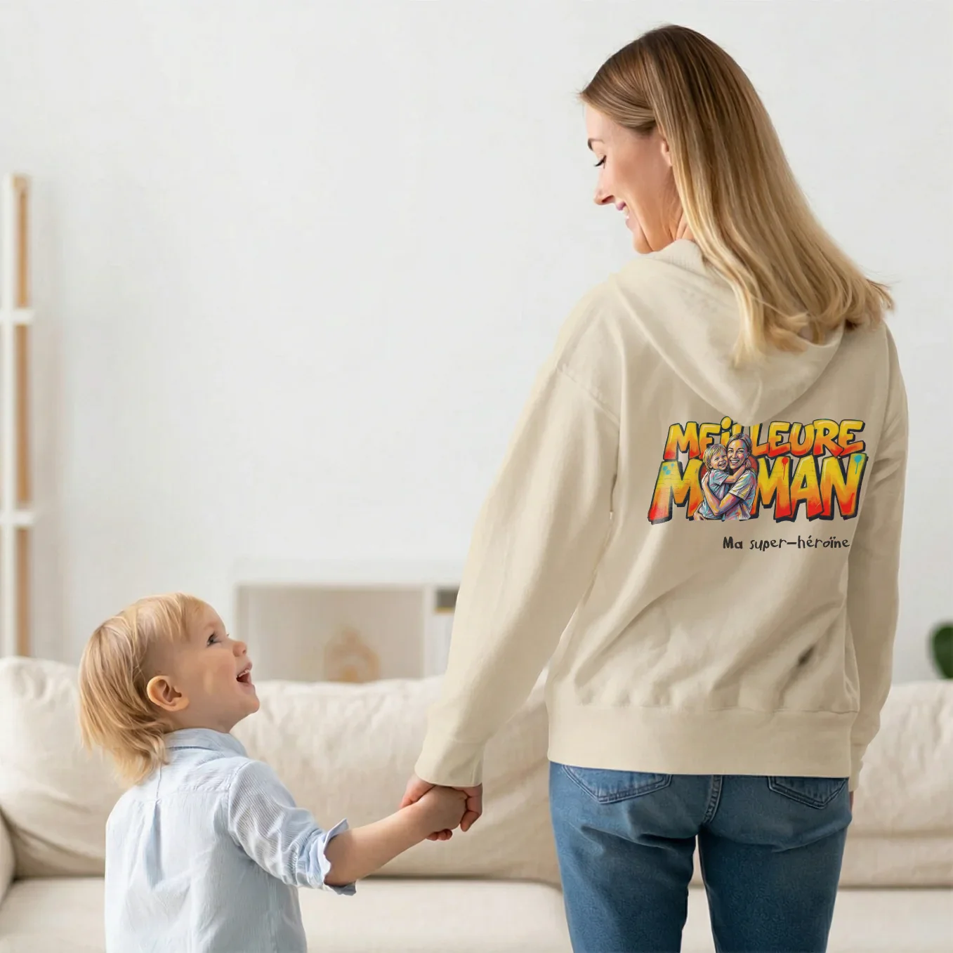 Sweat à capuche personnalisé "Love Maman" - Image 12