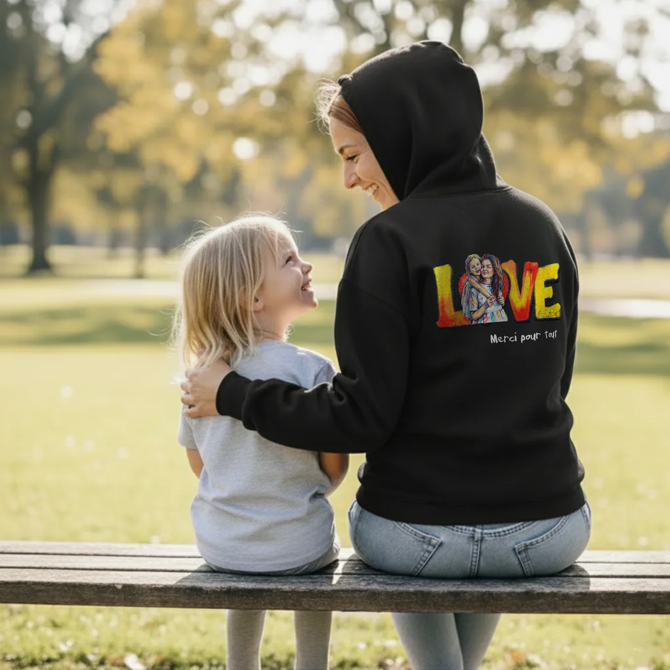 Sweat à capuche personnalisé "Love Maman" - Image 14