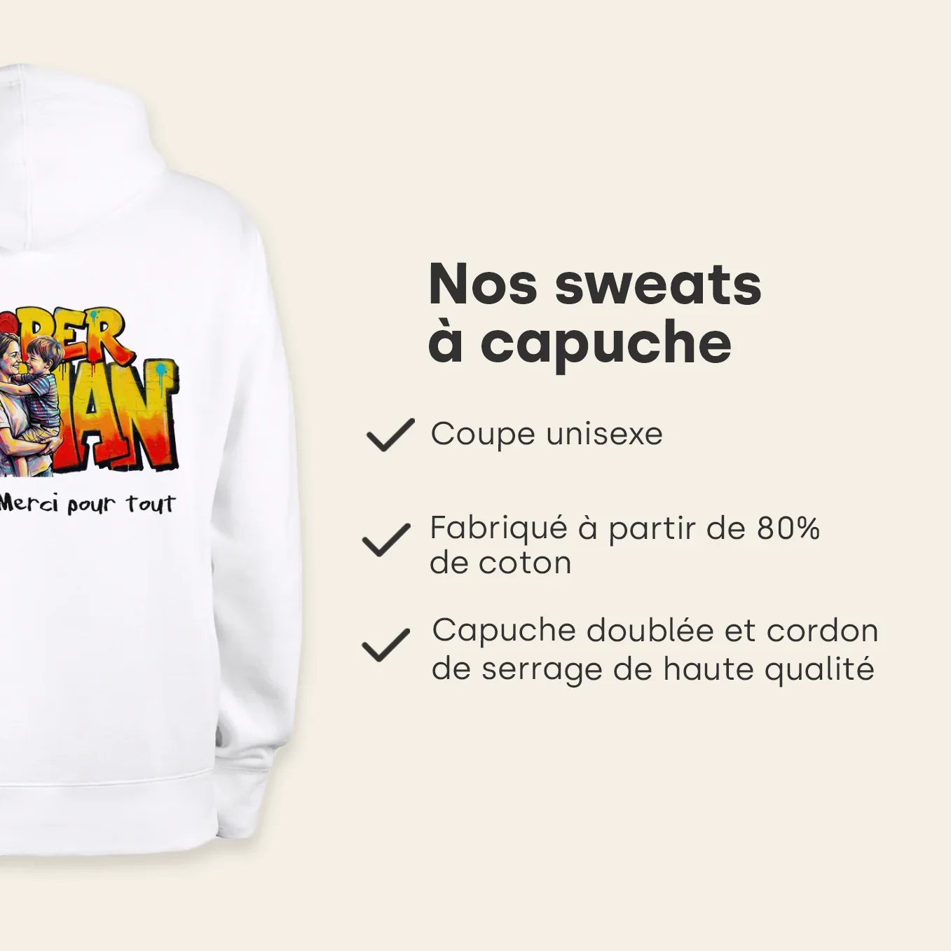 Sweat à capuche personnalisé "Love Maman" - Image 20