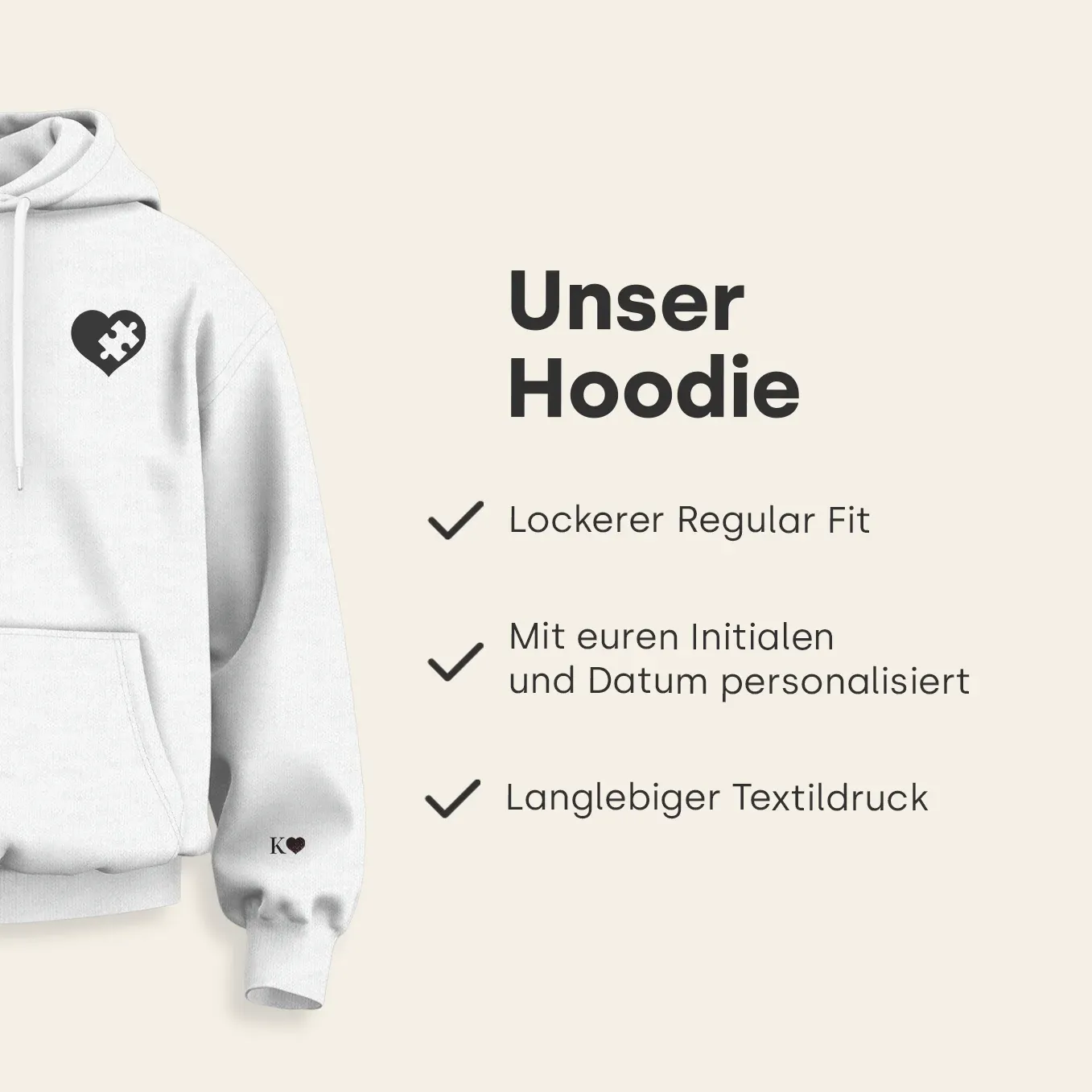 Sweats à Capuche Personnalisés « Pièce de Puzzle » - Image 11