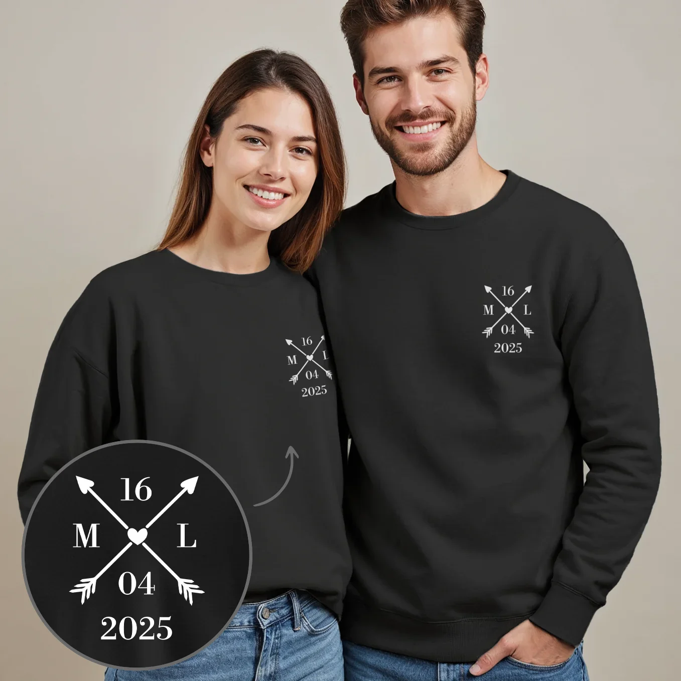 Sweat personnalisé couple "Couple"