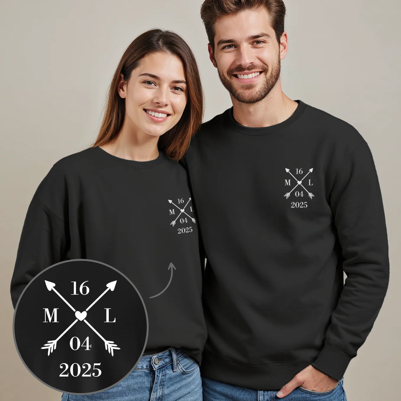 Sweat personnalisé couple "Couple" - Image 11