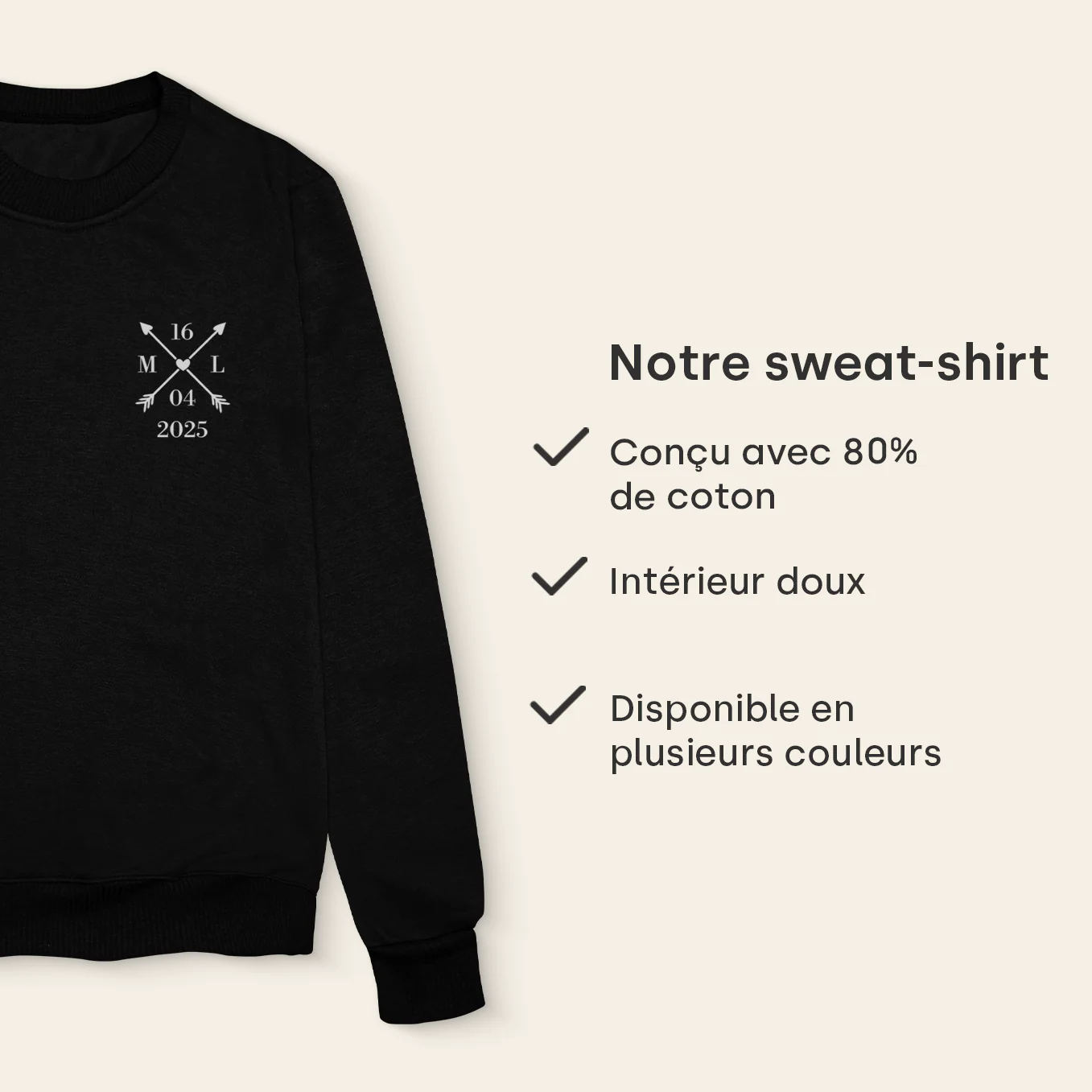 Sweat personnalisé couple "Couple" - Image 20