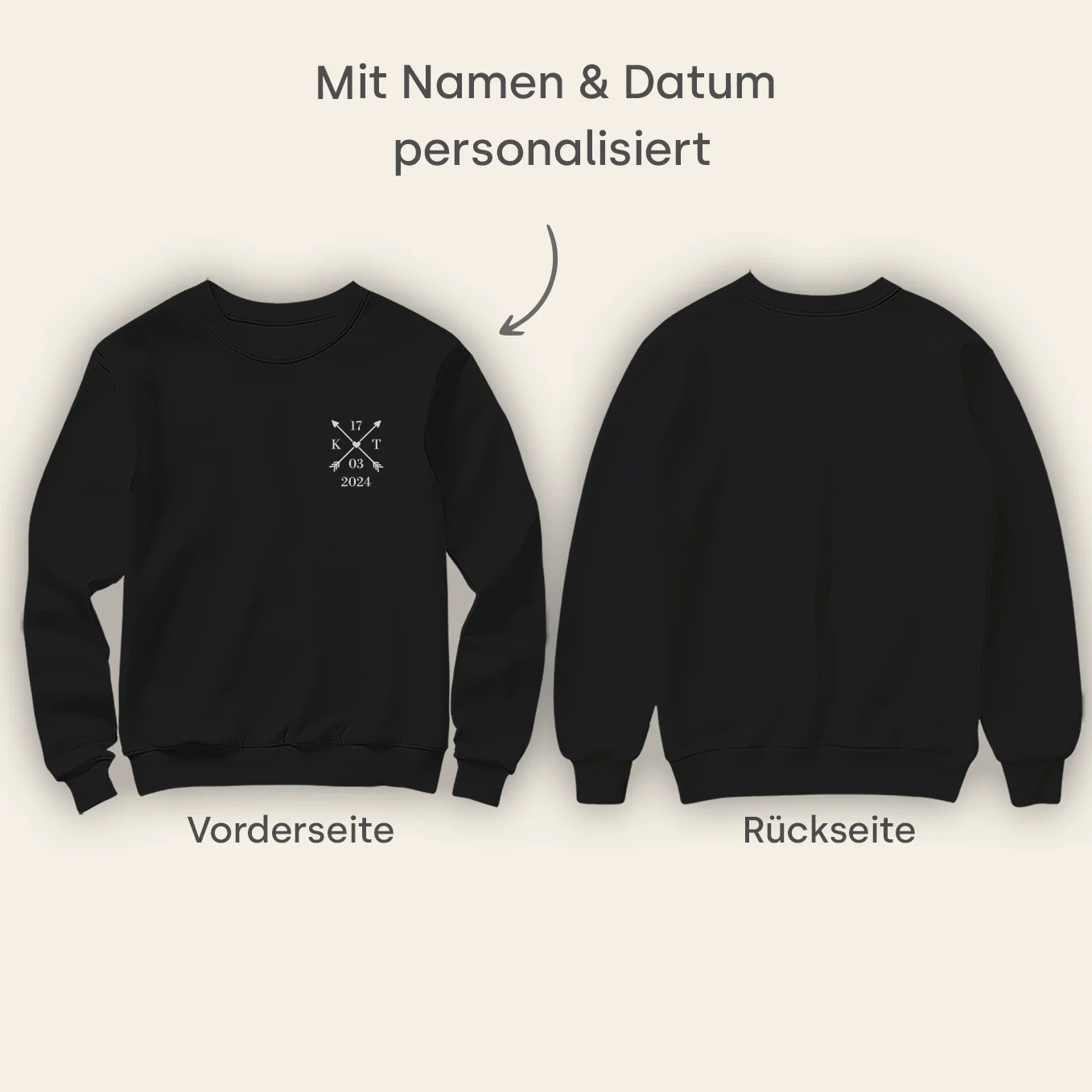 Sweat personnalisé "Cœur & Date" - Image 7