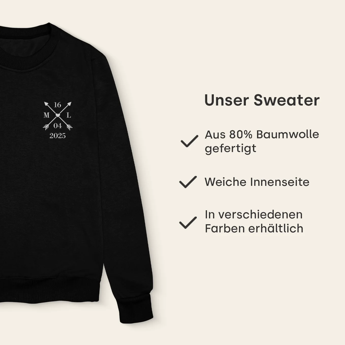 Sweat personnalisé "Cœur & Date" - Image 8