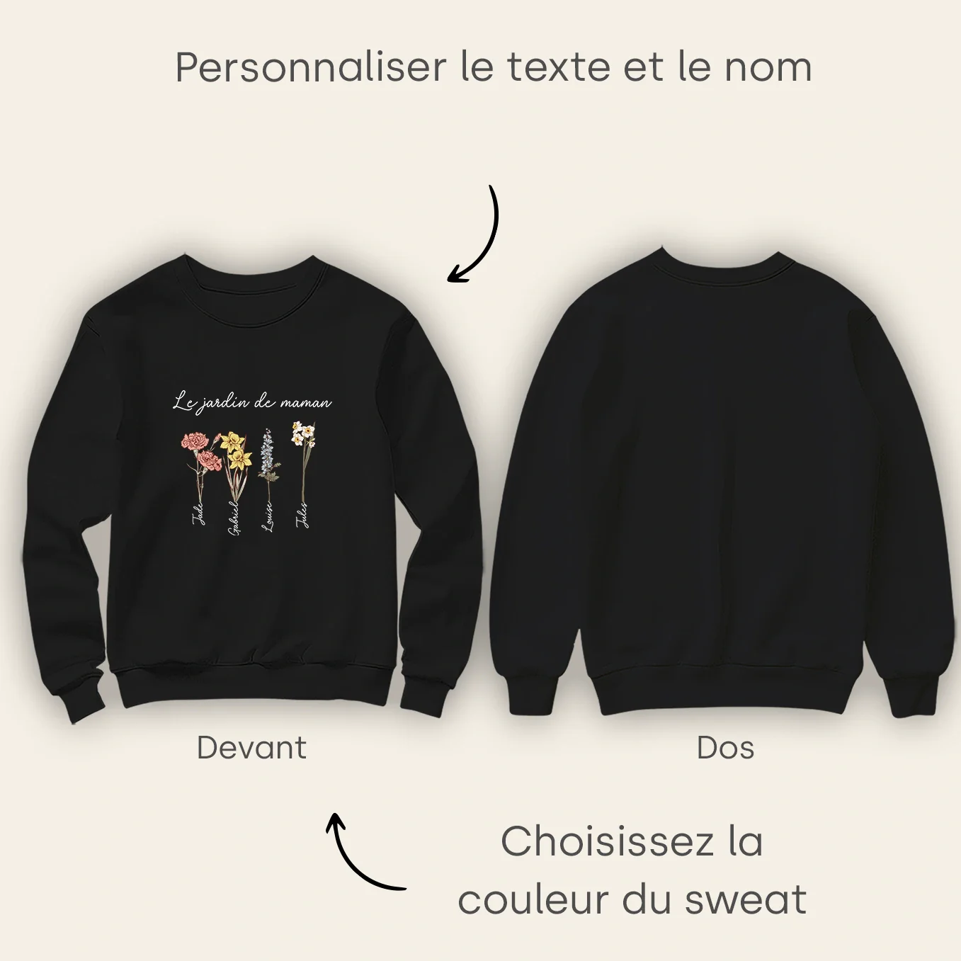 Sweat personnalisé "Le Jardin de Maman" - Image 10