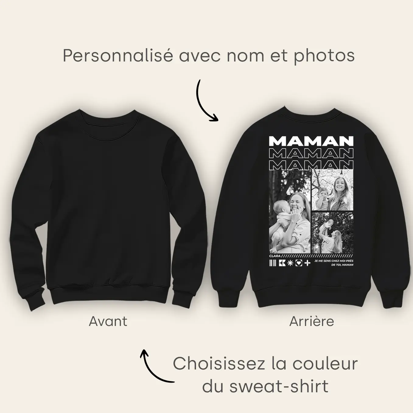 Sweat personnalisé « Maman » avec photos - Image 18
