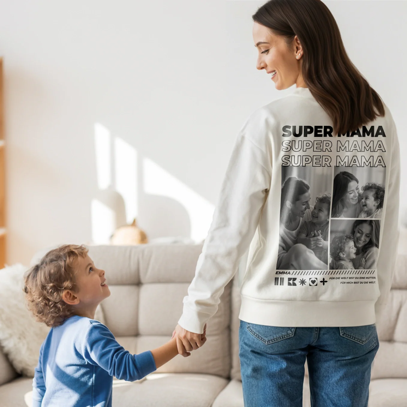 Sweat personnalisé « Maman » avec photos - Image 2