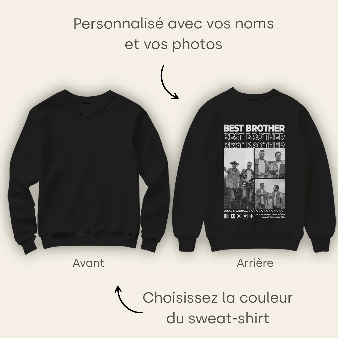 Sweat personnalisé « Meilleur Frère » - Image 16
