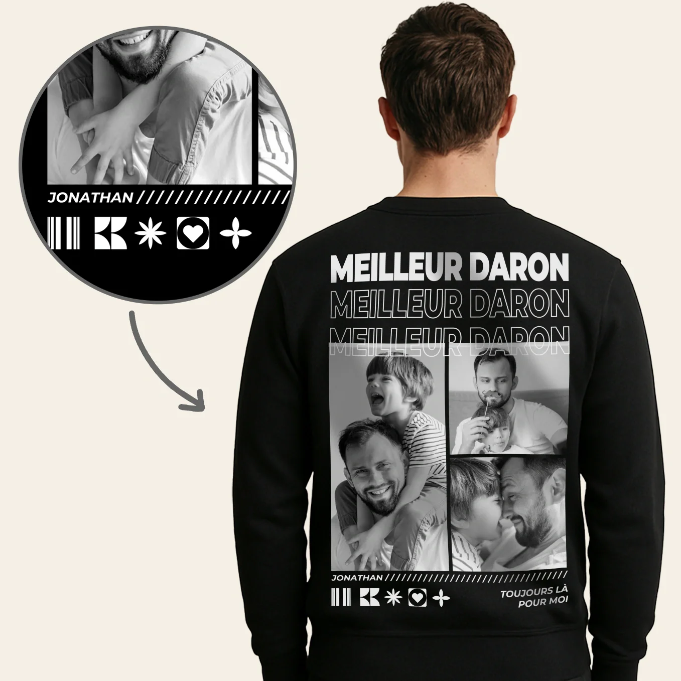 Pull personnalisé « Papa » avec photos - Image 14