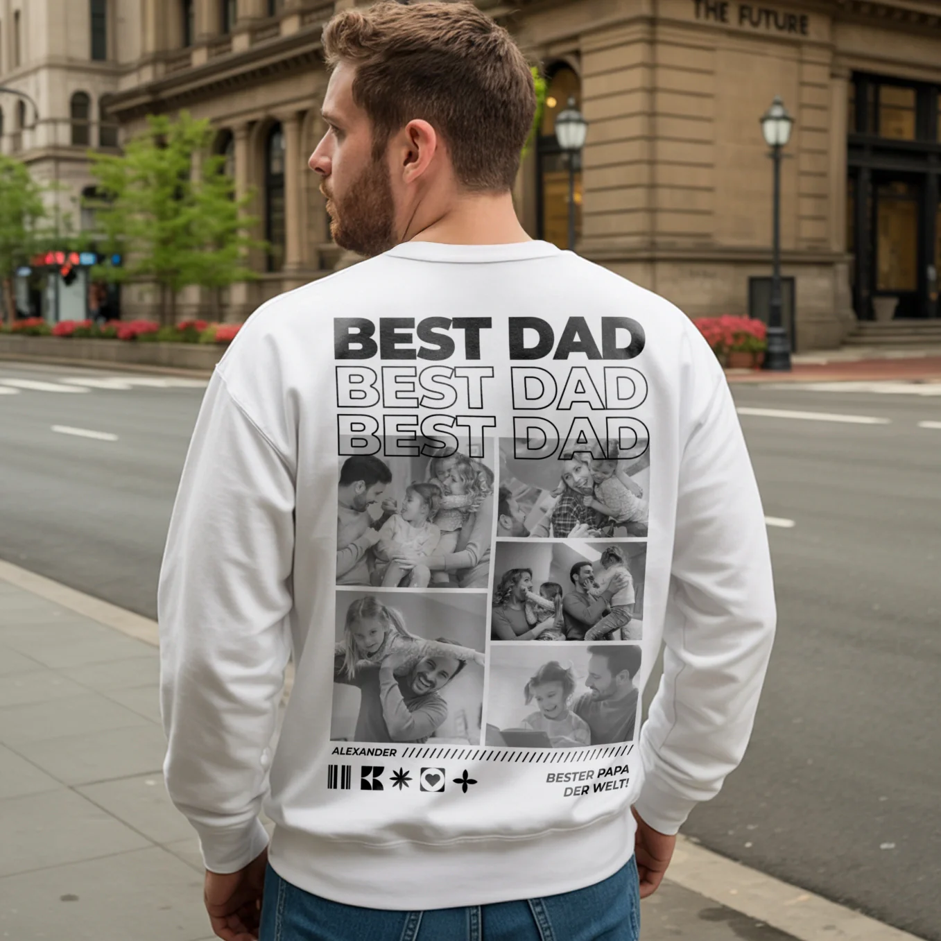 Pull personnalisé « Papa » avec photos - Image 2