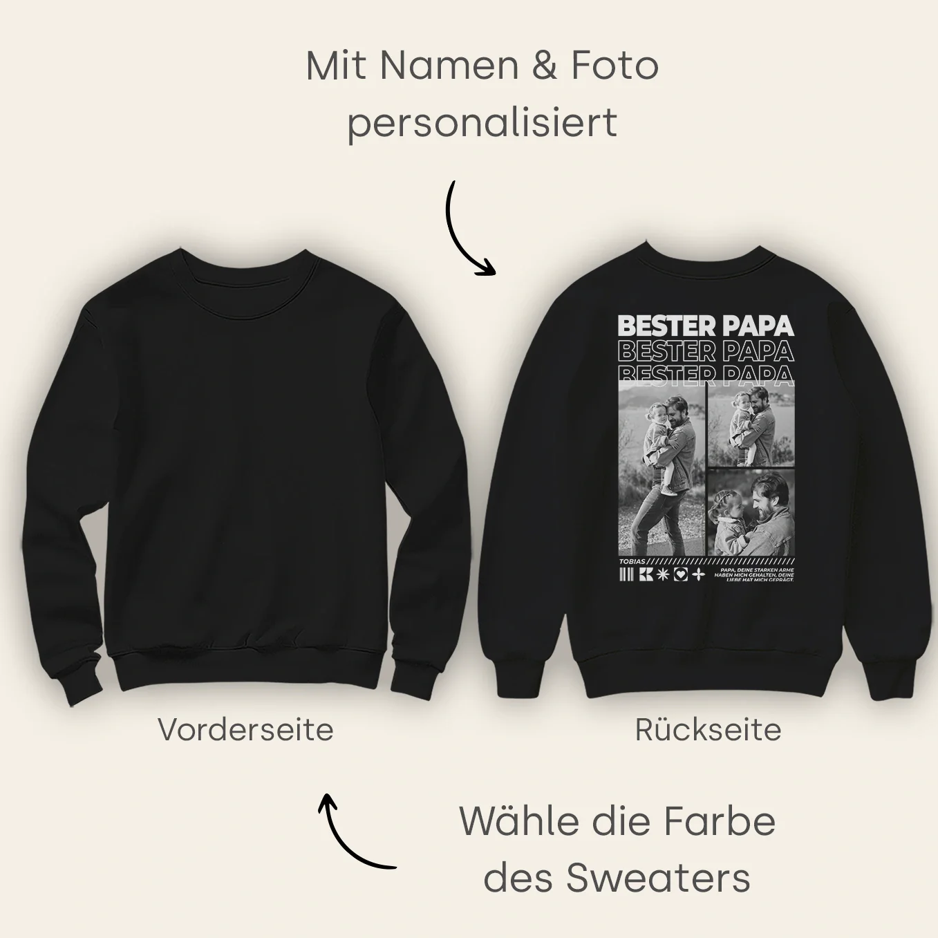 Pull personnalisé « Papa » avec photos - Image 5