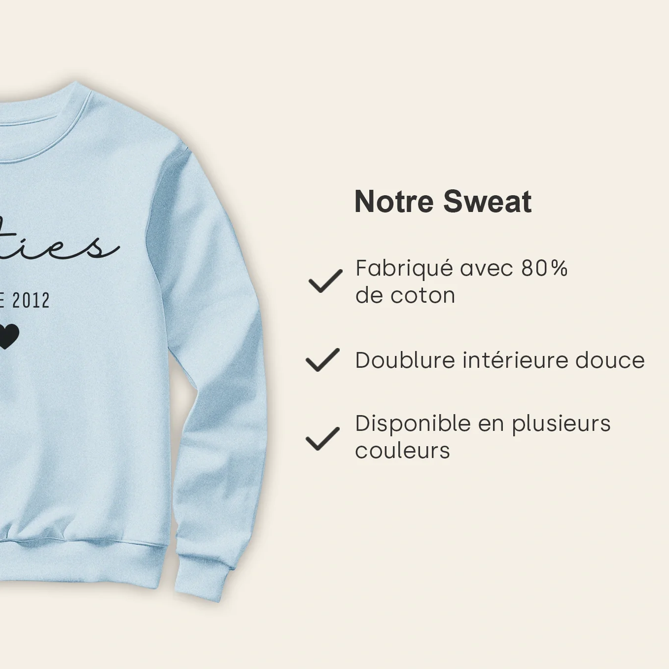 Sweat personnalisé « Amitié » - Image 17