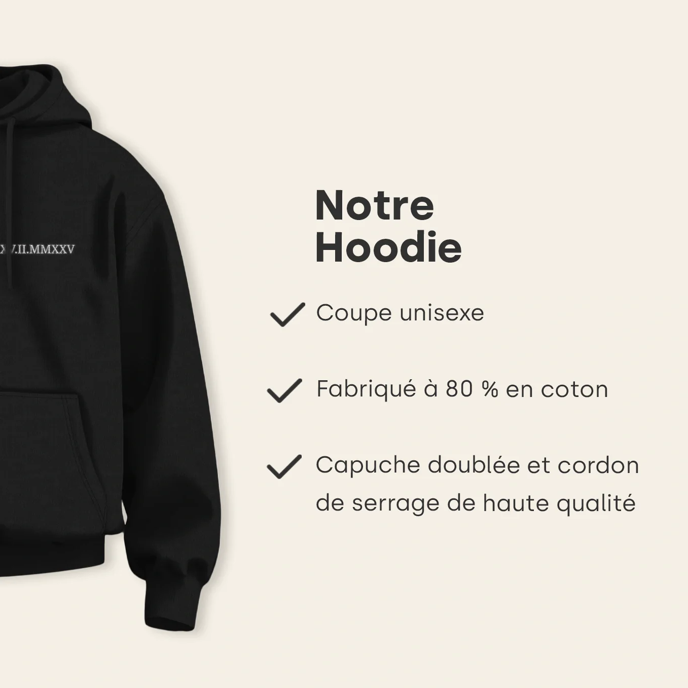 Sweats à capuche personnalisés « Date romaine » - Image 16