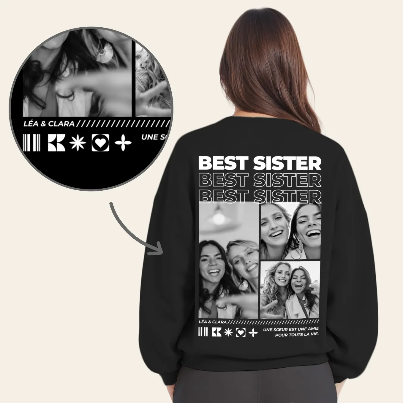 Sweat personnalisé « Meilleure Sœur » - Image 11