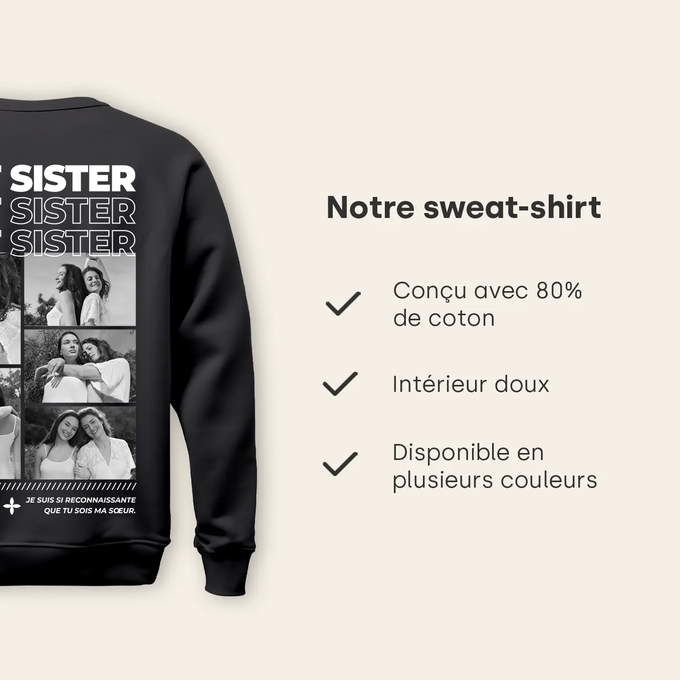 Sweat personnalisé « Meilleure Sœur » - Image 19